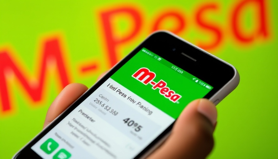 Kenya payment system showing M-Pesa mobile interface.