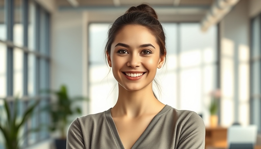 Confident young woman promoting leadership with Advice With Erin