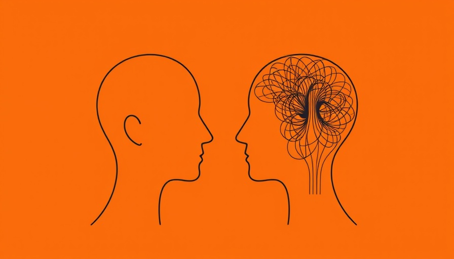 Abstract illustration of human profiles with lines, symbolizing psychology in AI chatbots.