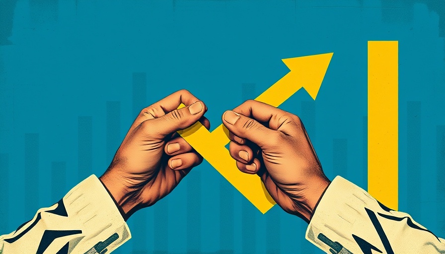 AI in sales and marketing decisions symbolized by hands holding arrow.