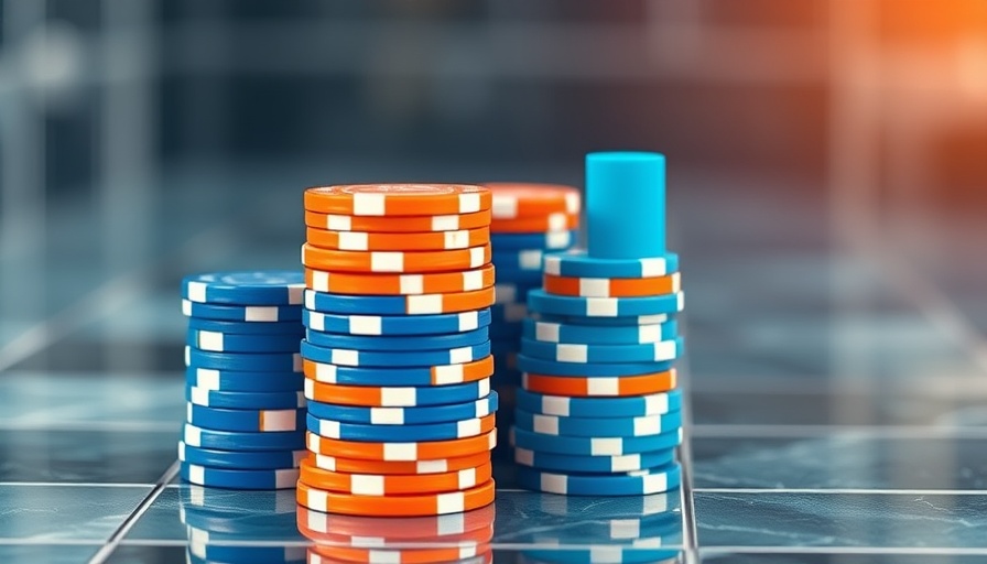AI in Private Equity: Poker chips stacked as a data visualization.
