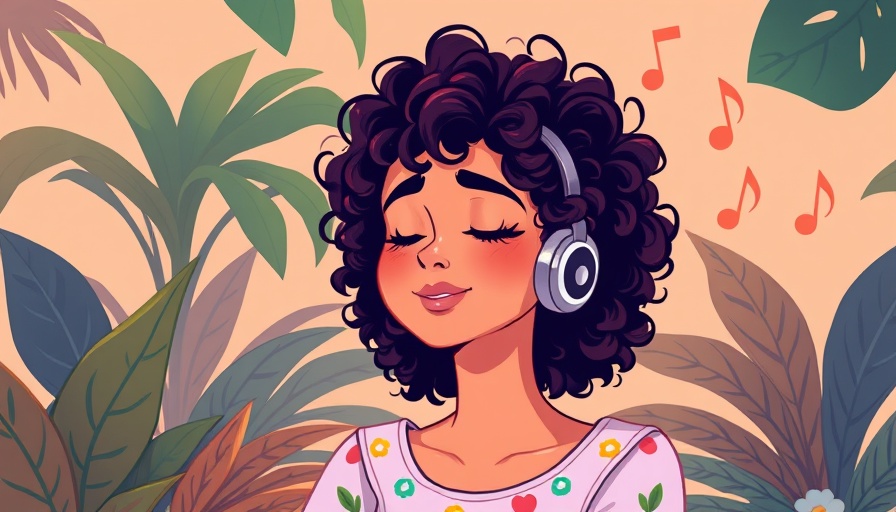 Benefits of Lofi Music for Relaxation illustration with young woman.