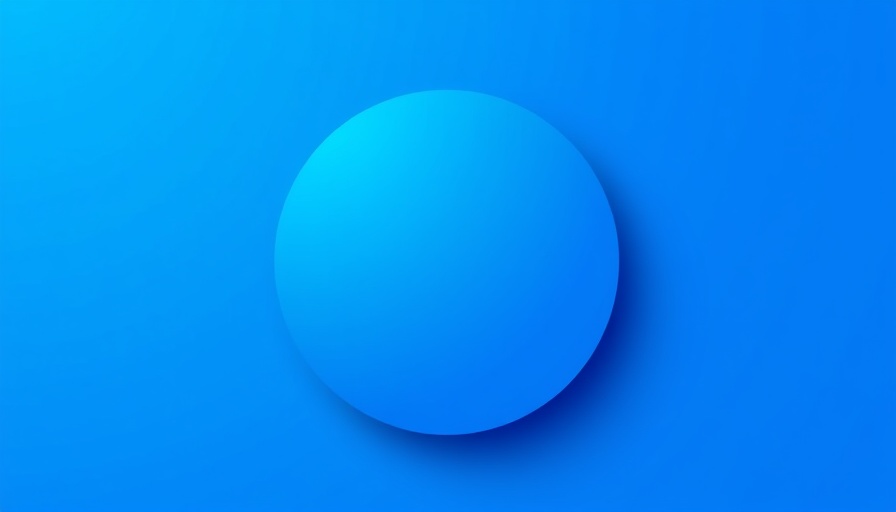 Abstract blue circle with Small Business Trends text logo, minimal design.