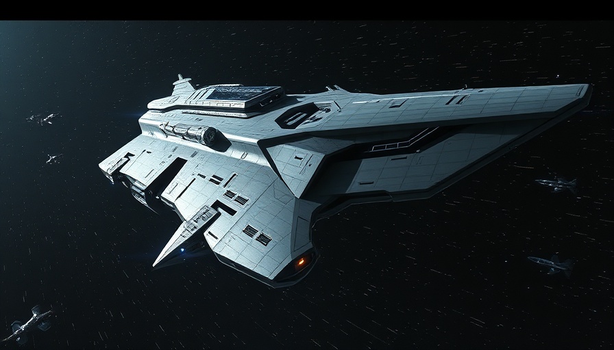 Futuristic colony starship in space, Colony Starships future concept.