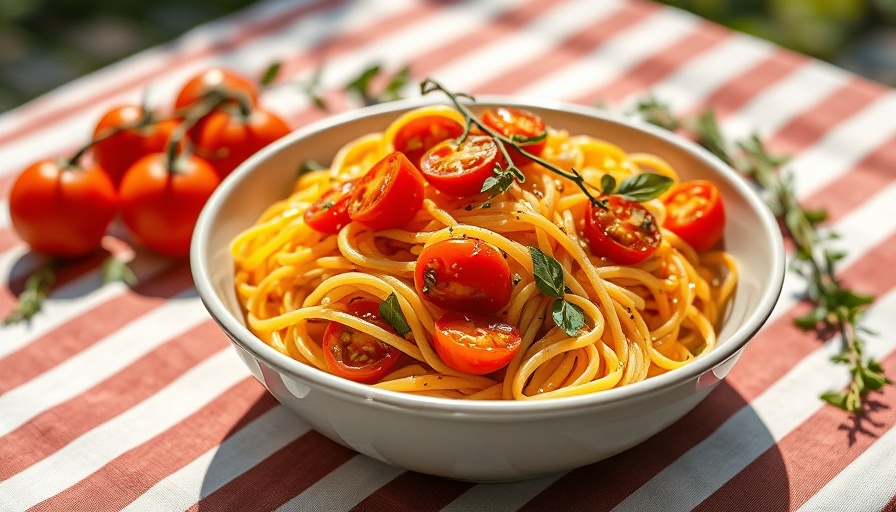 Sun Gold Tomato Pasta Recipe served in a vibrant bowl.