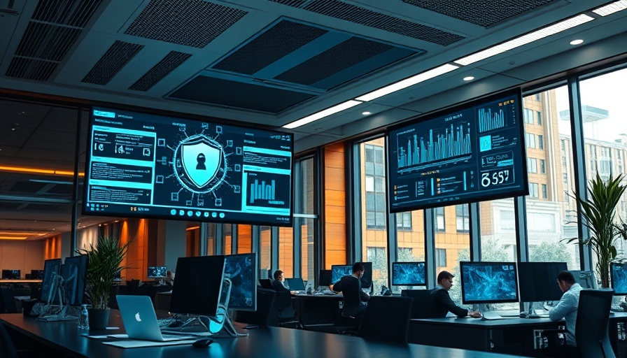 AI features with data security enhancing productivity in a modern office.