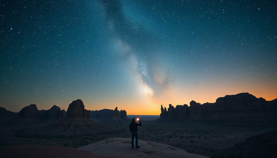 Stunning nightscape in underrated state park with rocky formations.
