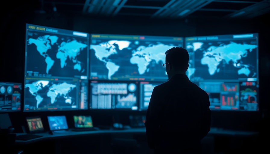 Person analyzing ransomware statistics on multiple screens.
