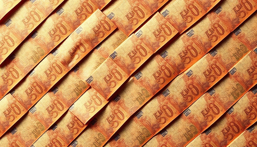 Geometric euro banknote pattern symbolizing financial success