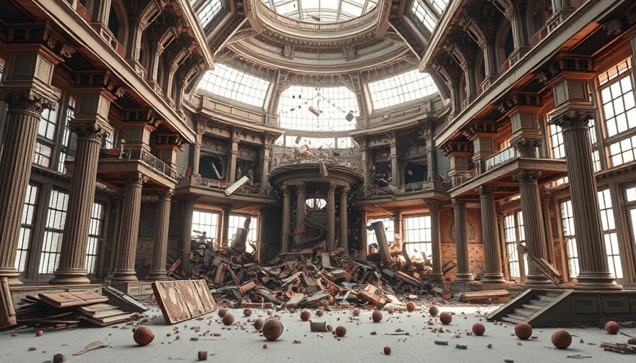 UE5 Chaos Destruction System demo with dynamic destruction.