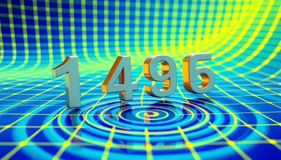 Abstract generative AI concept with letters and numbers on a grid.