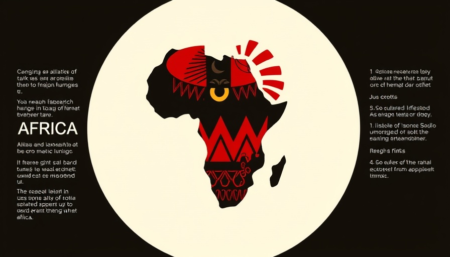 Illustration of Africa with a drum motif, symbolizing culture