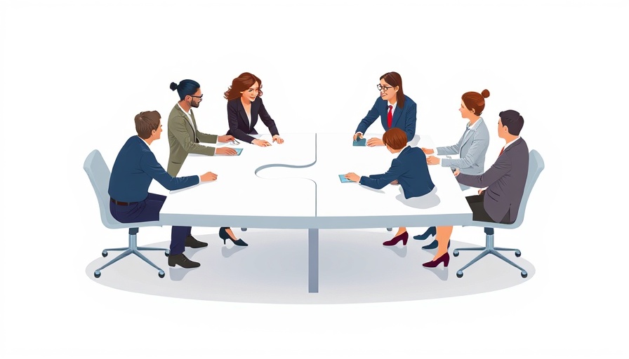 Creative business meeting concept with puzzle table for leadership tips.