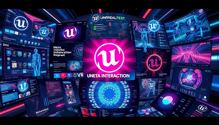 Meta Interaction SDK collage at Unreal Fest, VR development theme.