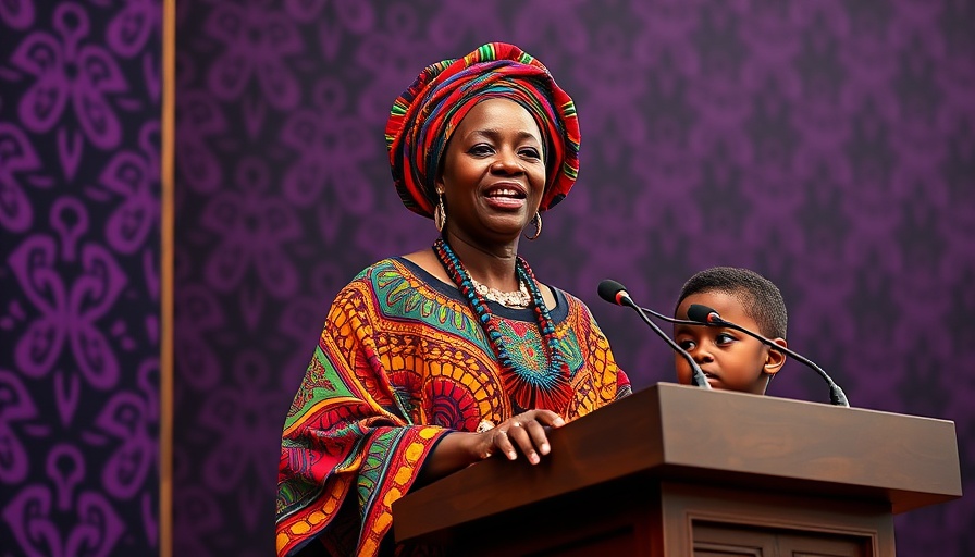 African women of faith speaking passionately at podium.