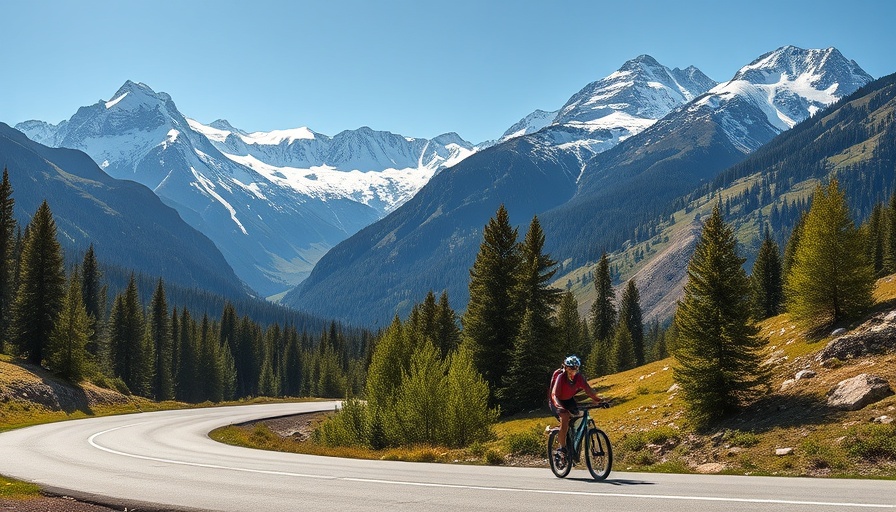 Bernese Oberland travel inspiration: Cyclist amidst breathtaking mountain scenery.