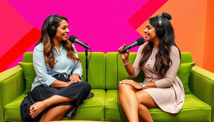 Podcast discussion on privilege and wealth with vibrant graphics.