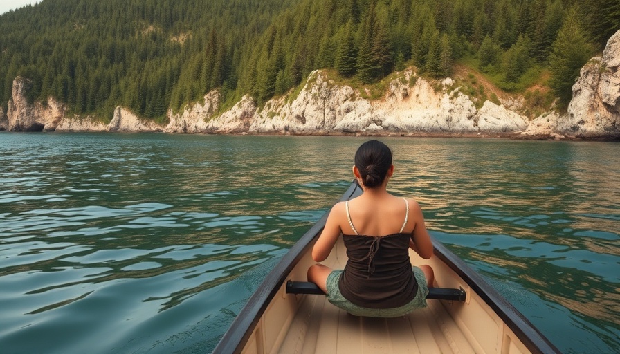 Scenic canoe along rugged Canadian coastline, cultural destinations in Canada.
