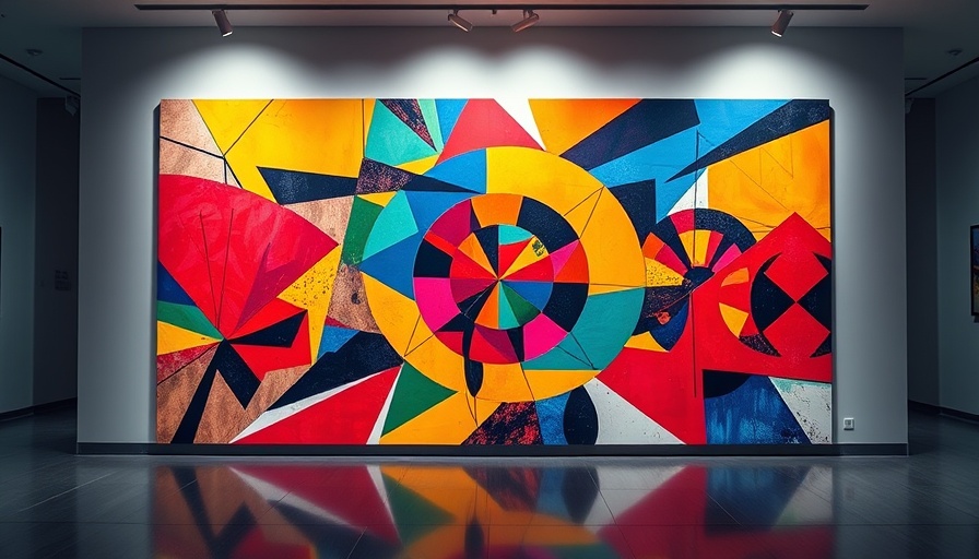 Vibrant geometric abstract artwork depicting systems thinking for women entrepreneurs
