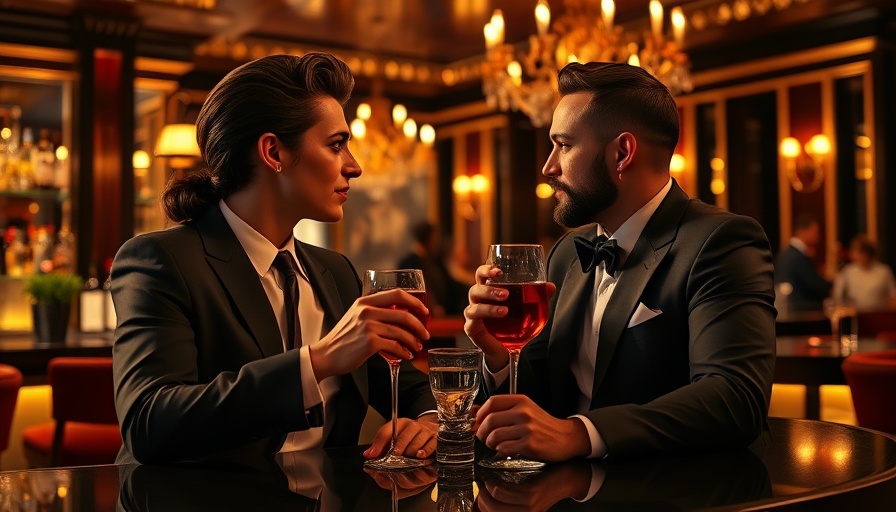 Google Nano Banana Image Editing of a stylish couple at a bar.