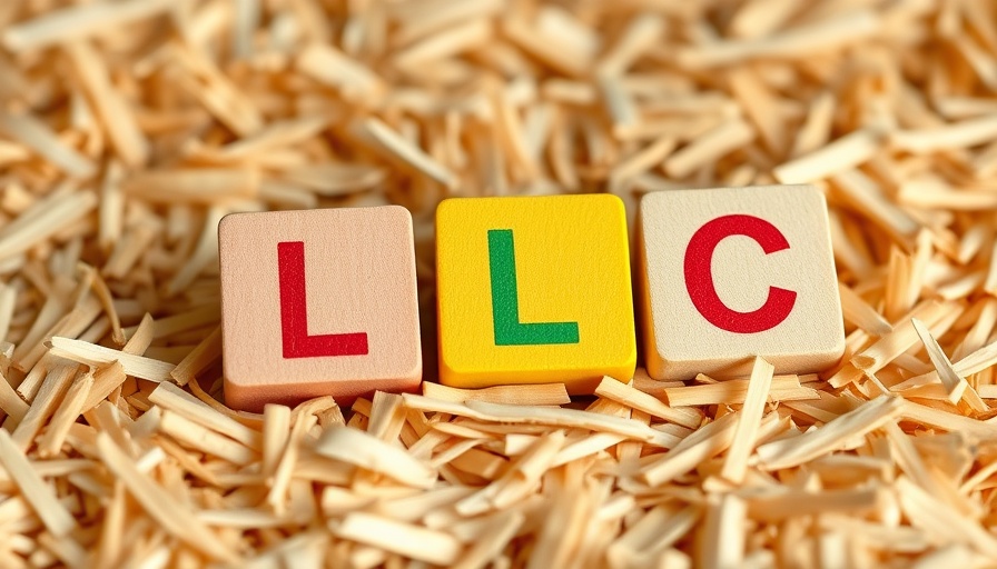 LLC wooden blocks on wood shavings emphasizing Activate Your LLC.