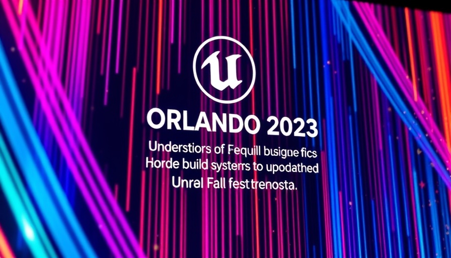 Unreal Fest Orlando 2025 promo with Horde build system information.