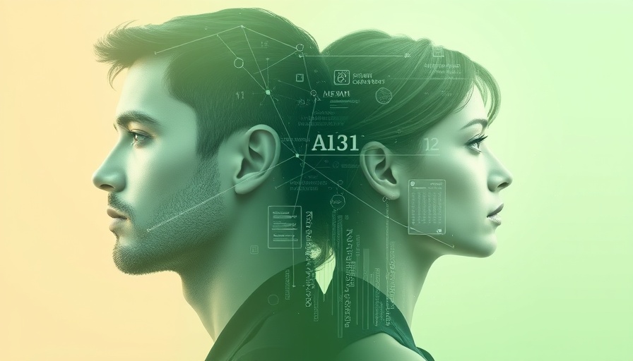 AI's impact on consulting firms: dual-profile, abstract data overlay.