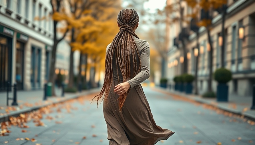 Afro Jazz Meets Amapiano: Woman in elegant dress roller skating.