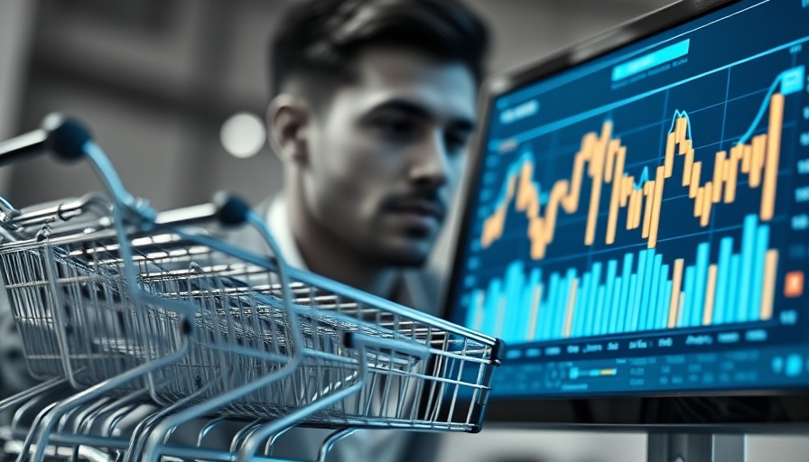 Composite showing weak signals in business with carts, data analysis, and charts.