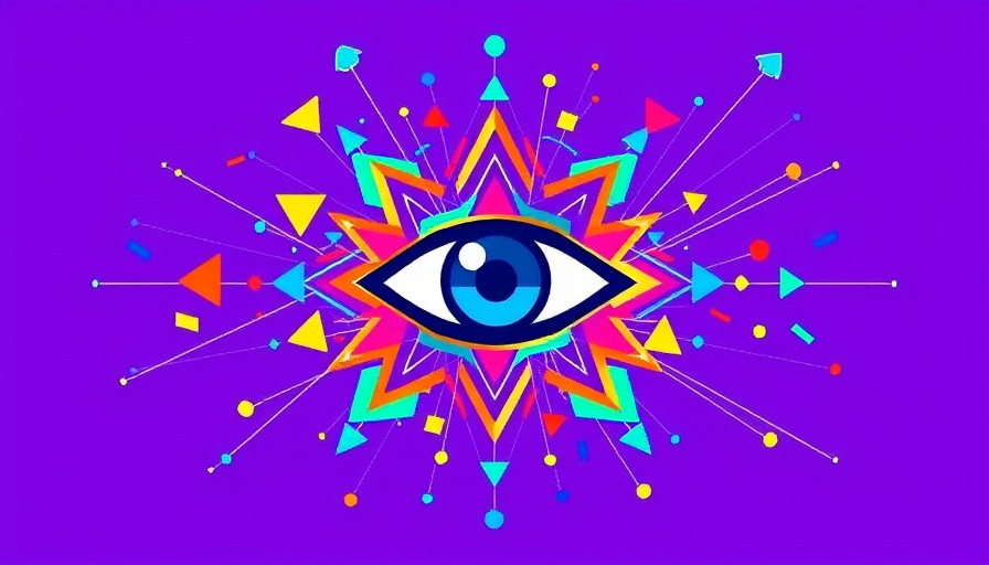 Abstract eye with colorful geometric shapes, symbolizing successful AI pilots