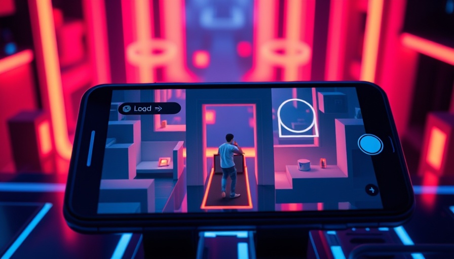 Mobile game development interface in Unreal Engine on smartphone.