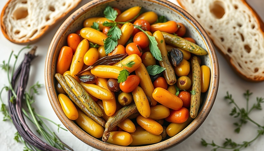 Appetizing Gigante beans with seaweed salmoriglio in a bowl.