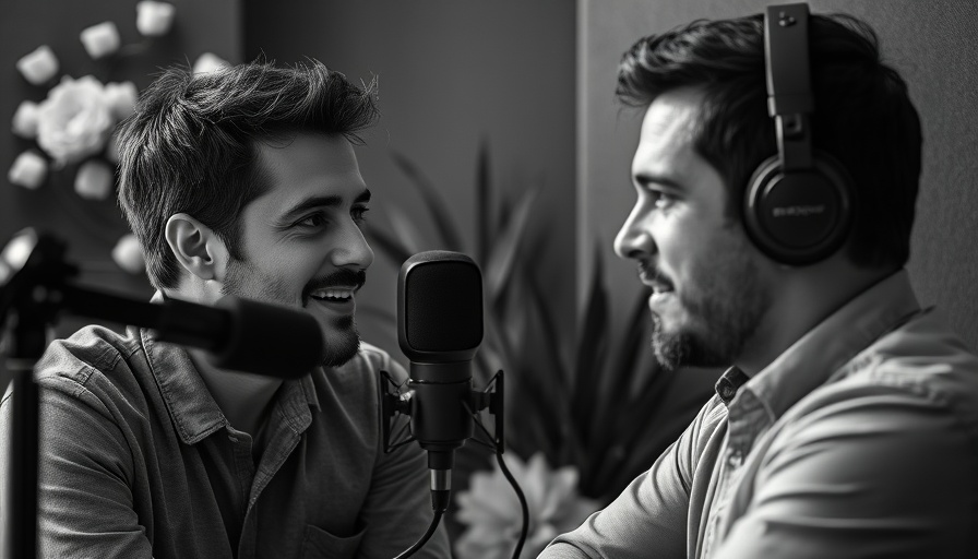 Open conversations about vulnerability in a podcast studio setting.