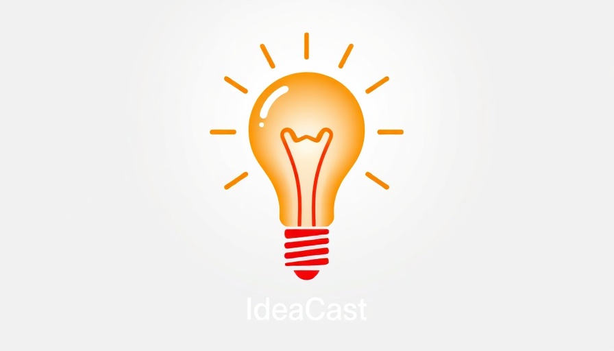 Minimalist lightbulb logo with IdeaCast text.