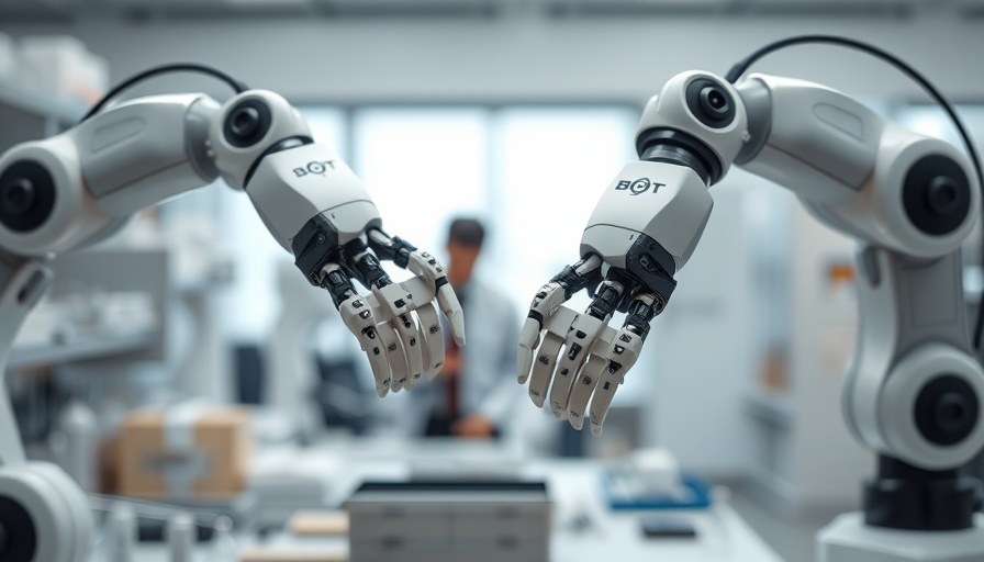 Robotic arms showcasing agentic capabilities in AI in a lab.