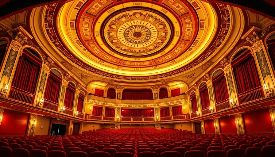 Luxurious art deco theater interior with intricate design in Paris.