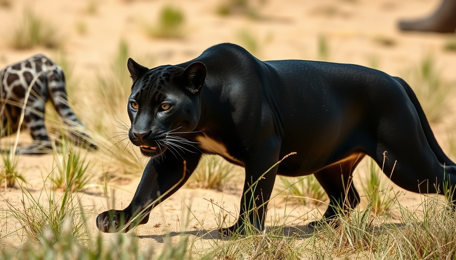 Black jaguar prowling in the Cerrado, Cerrado black jaguars tours.