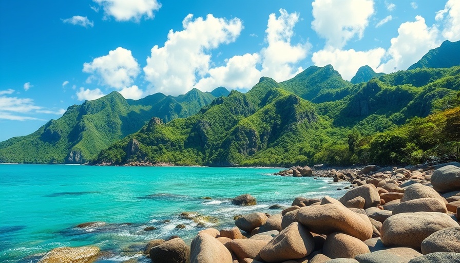 Beautiful Costa Verde coastline with lush forest and blue ocean