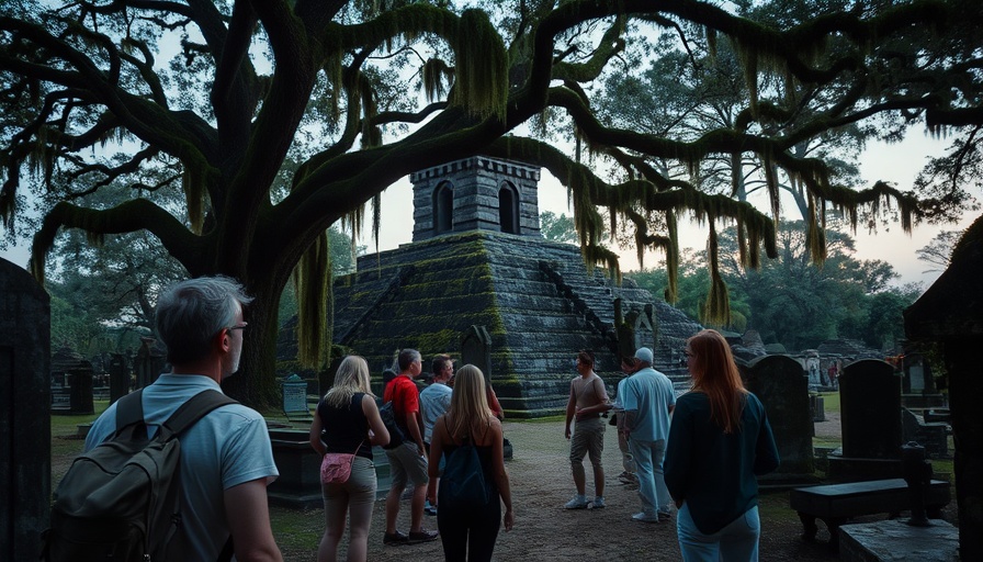 Haunted Charleston Ghost Tours group exploring cemetery.
