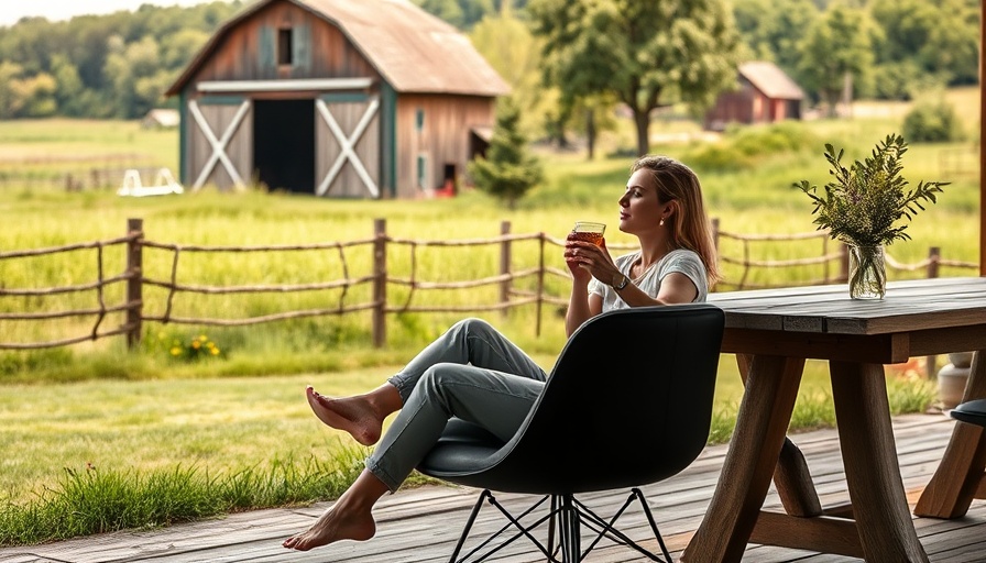 Woman enjoying drink in serene remote coffee shop.