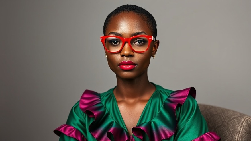 Confident African woman in beauty entrepreneurship, showcasing empowerment in a luxe studio.