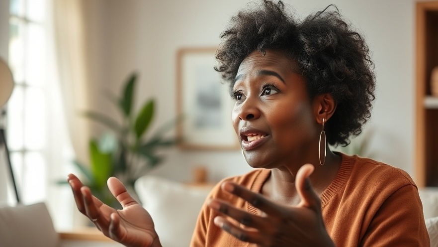 Middle-aged African woman passionately discussing focus techniques for enhancing productivity.