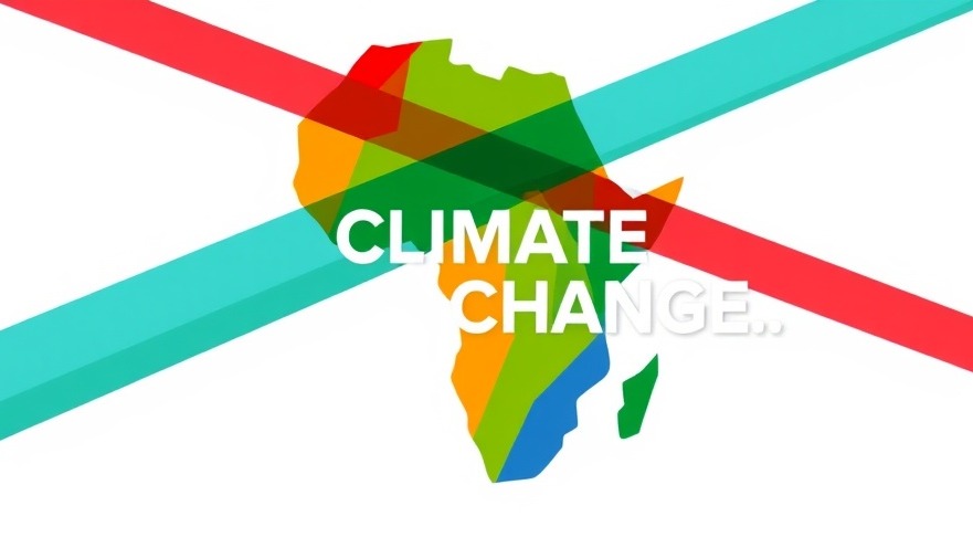 Modern geometric art of Africa's role in climate solutions, featuring vibrant colors.