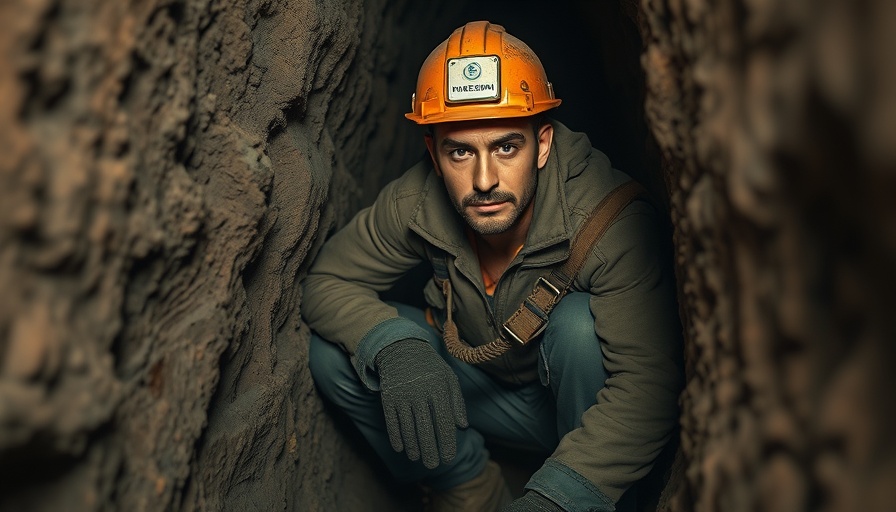 Miner in narrow tunnel, related to DRC cobalt export quotas.