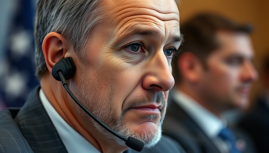 Formal conference attendee listens during US Gaza peace talks.