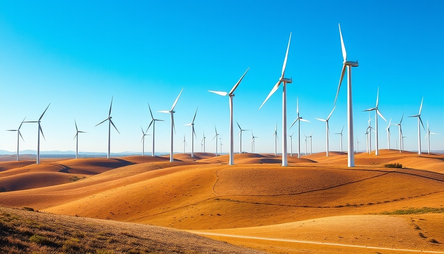 Wind turbines in African plains highlighting renewable energy transition.