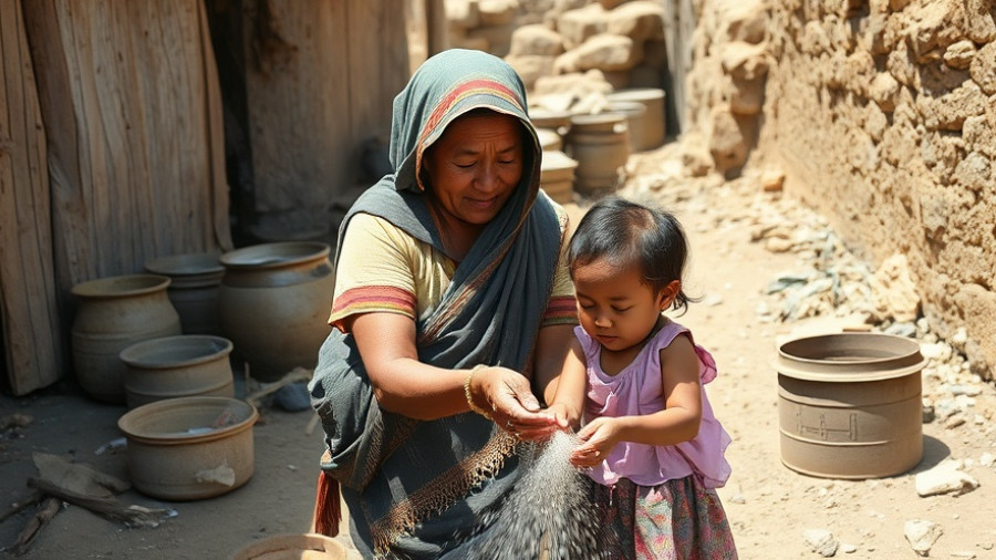 Woman and child in North Darfur amid humanitarian crisis conditions.