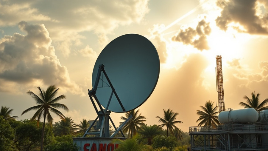 Starlink Satellite Technology for Oilfields: modern satellite and oilfield structure.