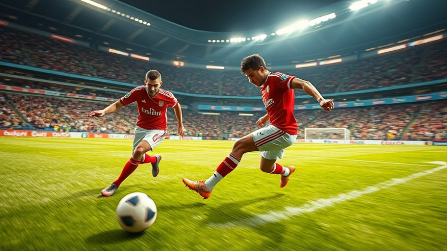 Intense football match in stadium, Africa's best football player of the year.