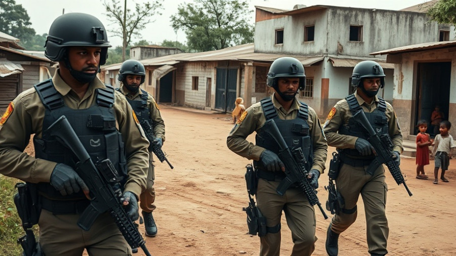 Security officers in rural Haiti during elections 2026